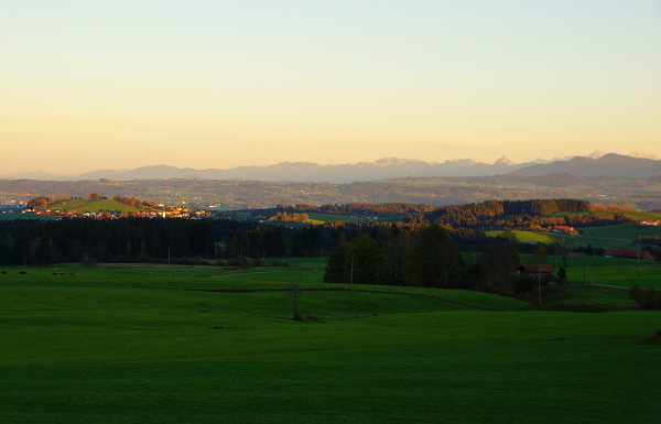 Blick &uuml;ber Buchenberg am Abend